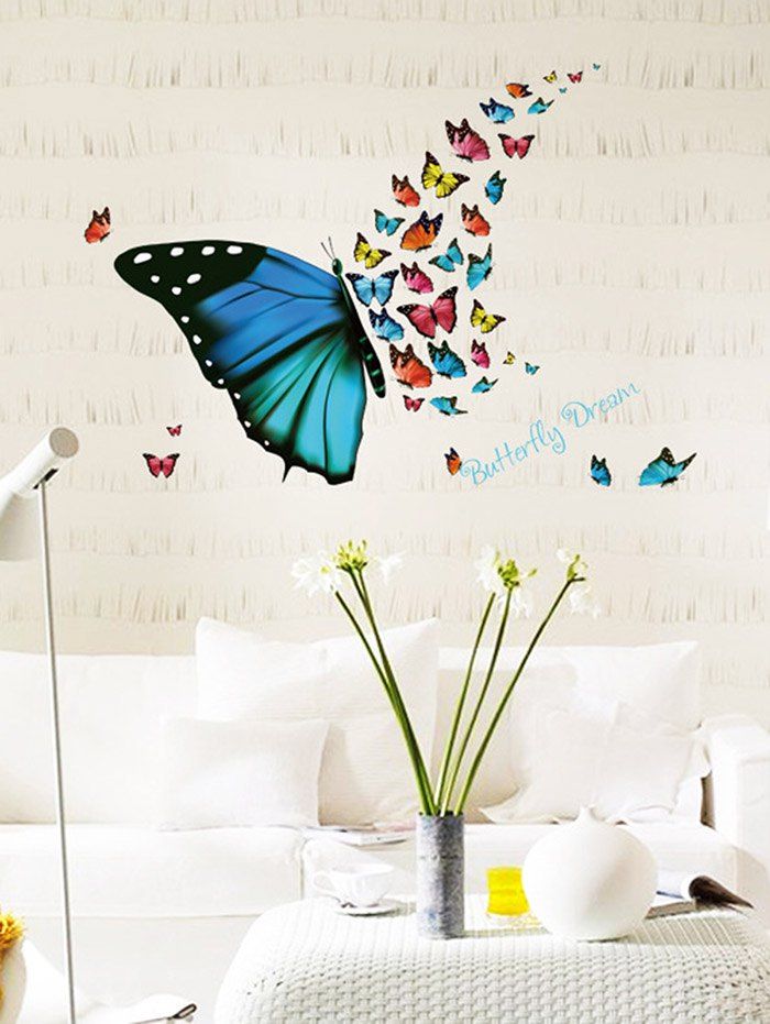 

Butterfly Pattern Room Decoration Wall Stickers, Multi-a