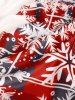 Christmas Snowflake Plaid Print Pullover Hoodie -  