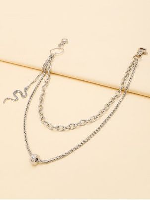 Snake Shape Pendant Layered Trousers Chain