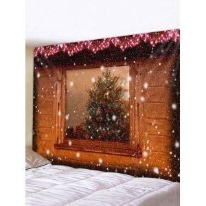 

Christmas Fireplace Printing Waterproof Wall Tapestry, Multi