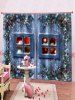 Rideaux de Fenêtre de Noël à Imprimé 3D 2 Pièces - Multi L33,5 x L79 pouces x 2pcs