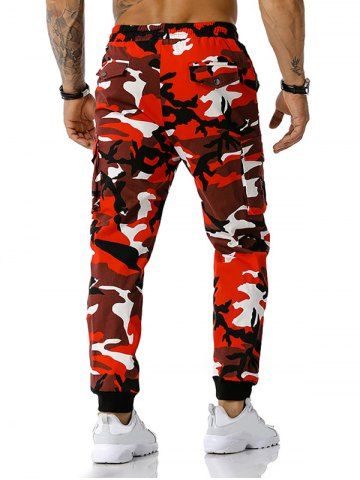 Pantalones Diseño Camuflaje Militar Rojo | Rosegal.com Spain