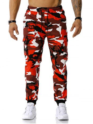 Pantalones Diseño Camuflaje Militar Rojo | Rosegal.com Spain