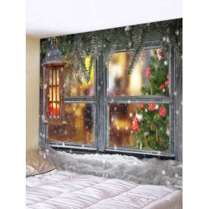 

Christmas Pattern Snow Scene Tapestry, Tiger orange
