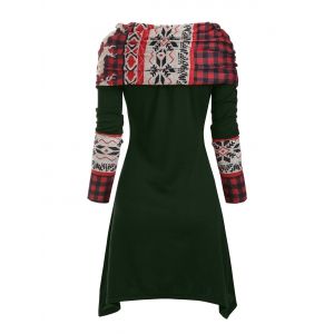 

Elk Plaid Knitted Multiway Mini Dress, Dark green