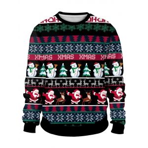 

Christmas Allover Pattern Sweatshirt, Black