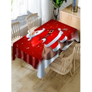 

Santa Claus Digital Printing Waterproof Fabric Tablecloth, Multi