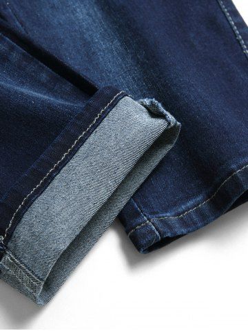 

Destroy Wash Distressed Scratch Jeans, Blue gray