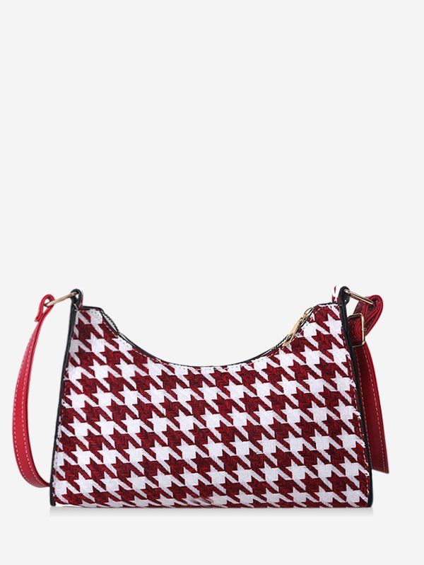 houndstooth shoulder bag