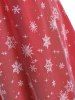 Plus Size Christmas Crisscross Snowflake Mesh Panel T Shirt -  