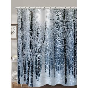 

Snow Forest 3D Print Shower Curtain, Multi