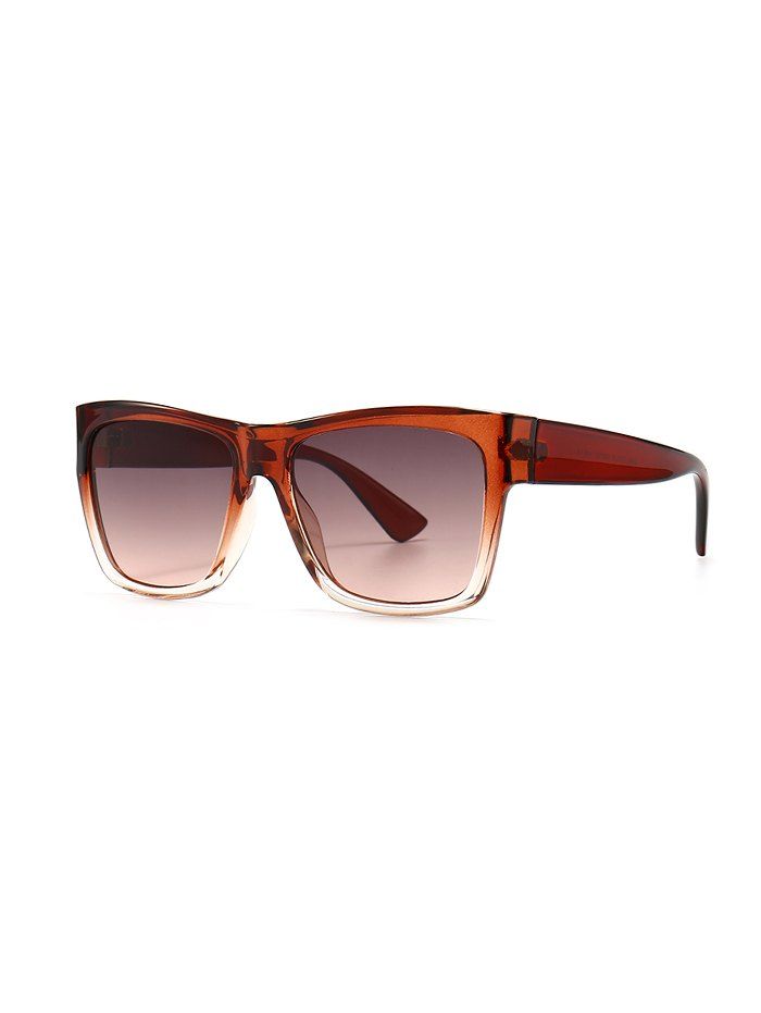 

Retro Gradient Color Anti UV Sunglasses, Brown