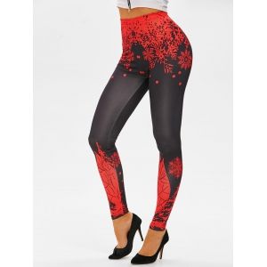 

Christmas Elk Print Skinny Leggings, Multi