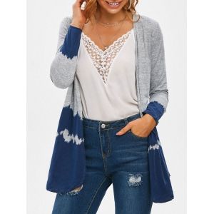 

Color Block Full Sleeve Cardigan, Blue ivy