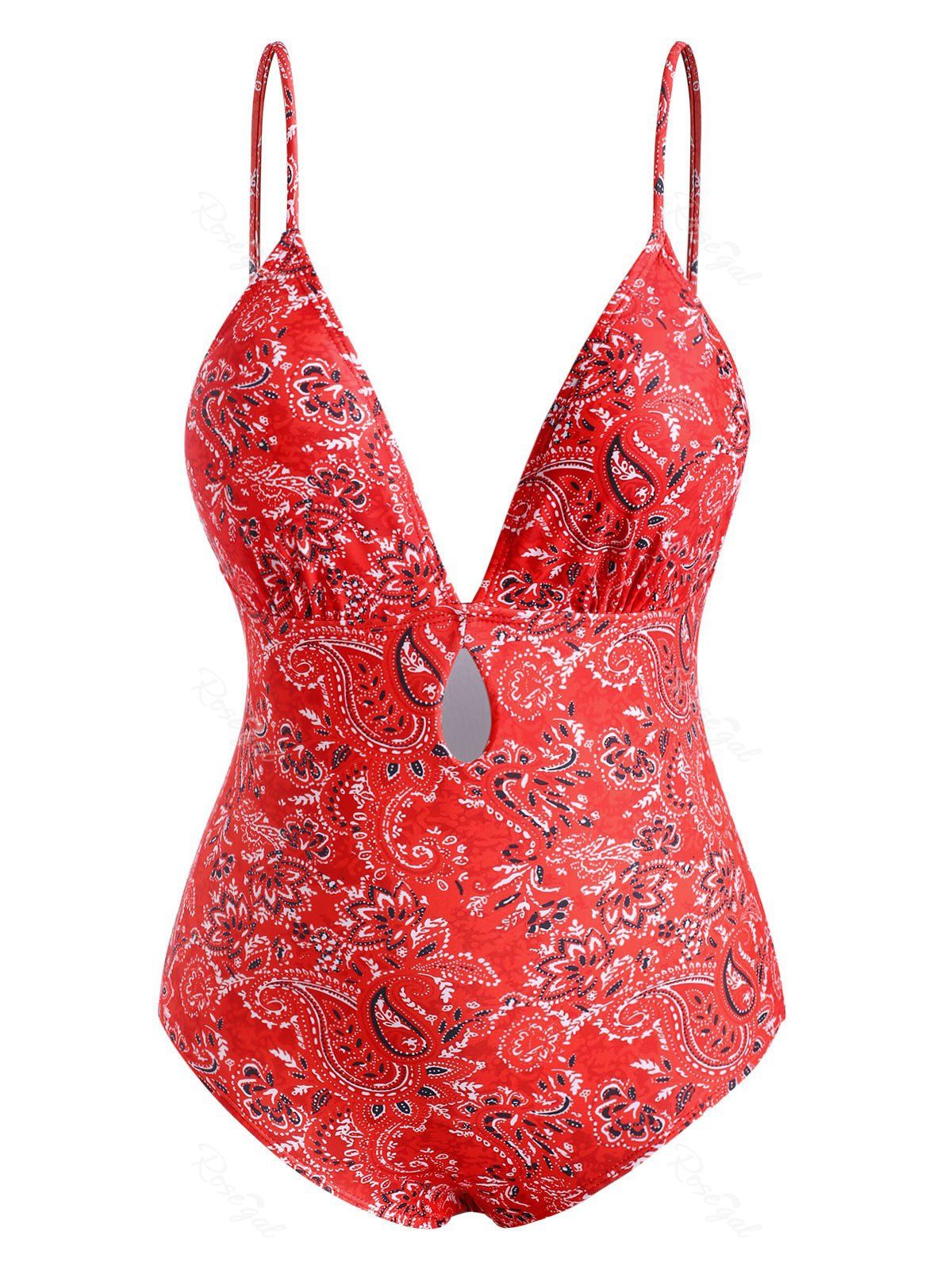 plus size paisley swimsuit