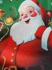 Scalloped Snowman Snowflake Santa Claus Christmas Plus Size Dress -  