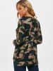 Fleece Camouflage Side Zipper Tunic Sweatshirt -  