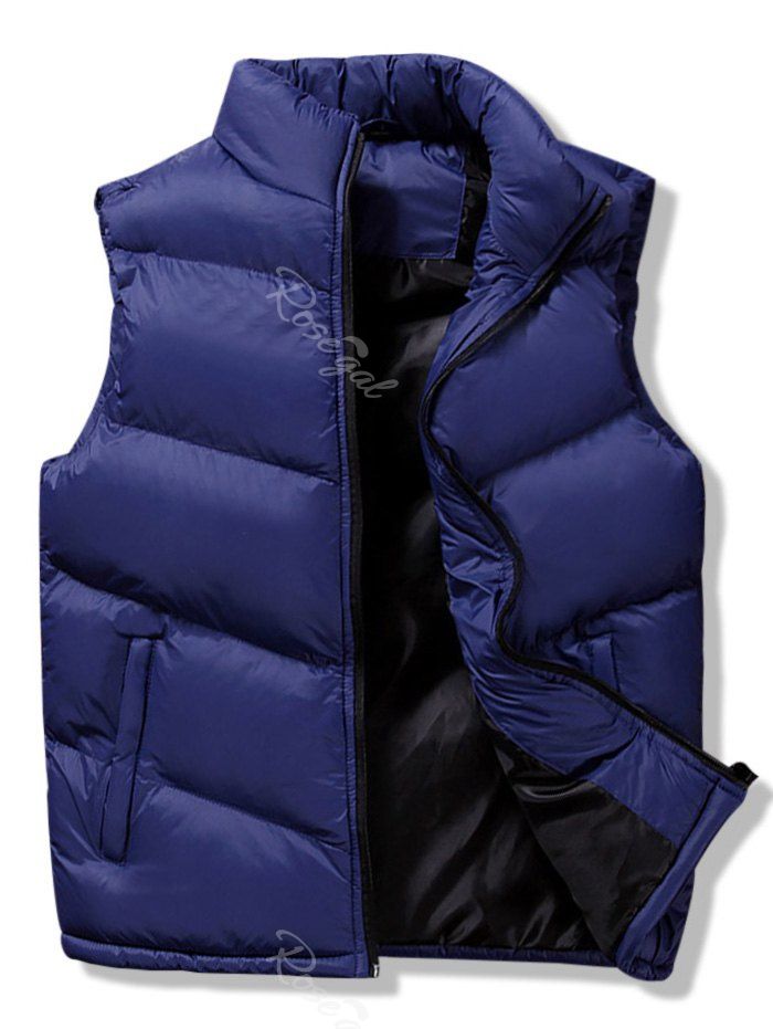 Fashion Winter Solid Casual Puffer Waistcoat  
