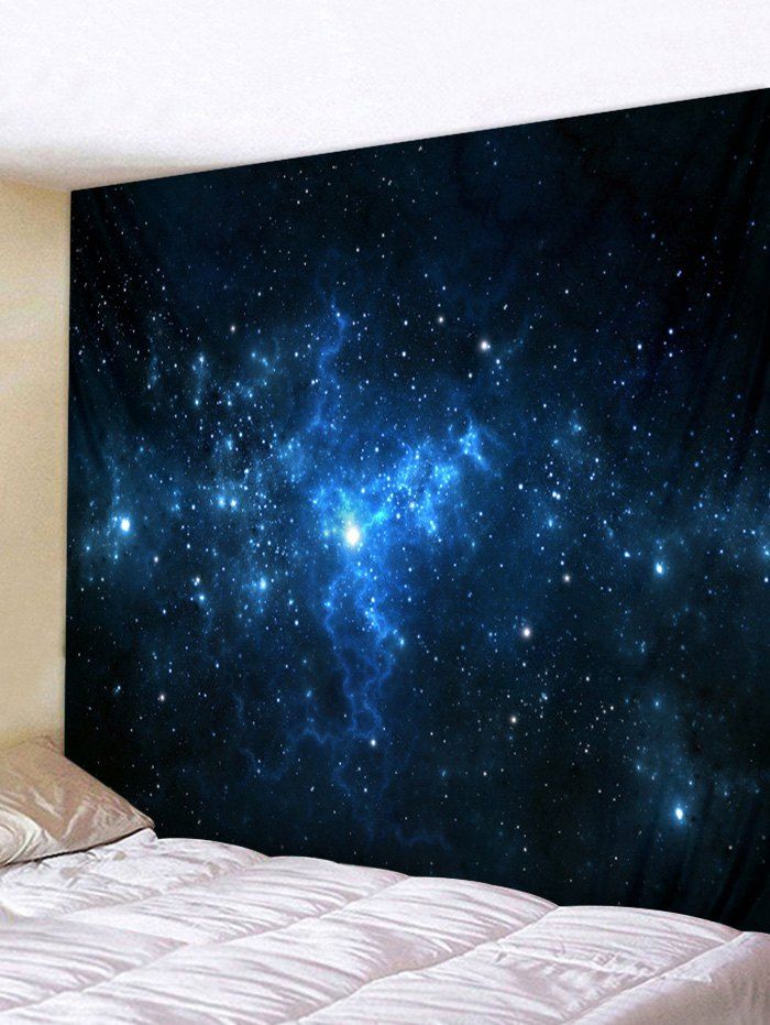 

Universe Galaxy Print Wall Tapestry, Navy blue