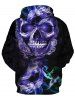 Skull Dragon 3D Print Drawstring Hoodie -  