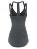 Heathered Cut Out Tank Top -  