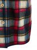 Plaid Flap Detail High Low Shirt -  