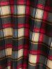 Off The Shoulder Lace Up Plaid  2 in 1 Dress -  