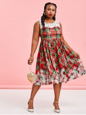 Plus Size Christmas Dresses - Long 