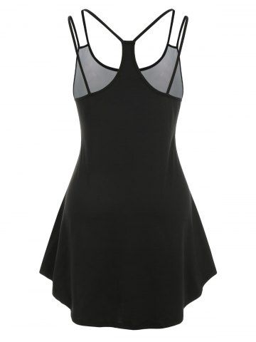 

Plus Size 3D Butterfly Print Swing Tank Top, Black