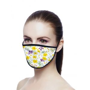 

Tiny Flowers Pattern Breathable Face Mask, Corn yellow