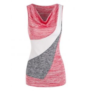 

Contrast Space Dye Print Tank Top, Multi