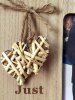 Wooden Country Wedding Woven Heart Photo Frame -  