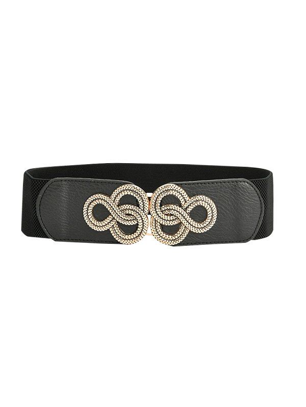 

Buckle Elastic Belt, Black