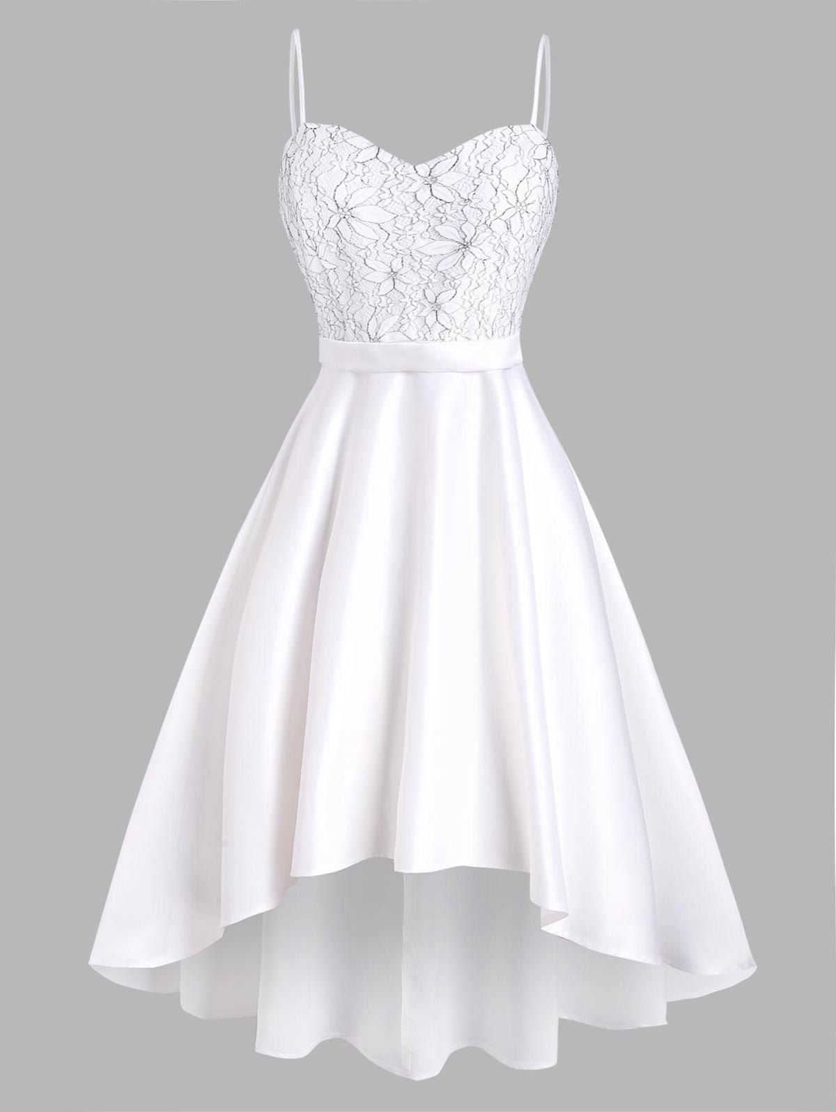 plus dip hem layered floral lace dress