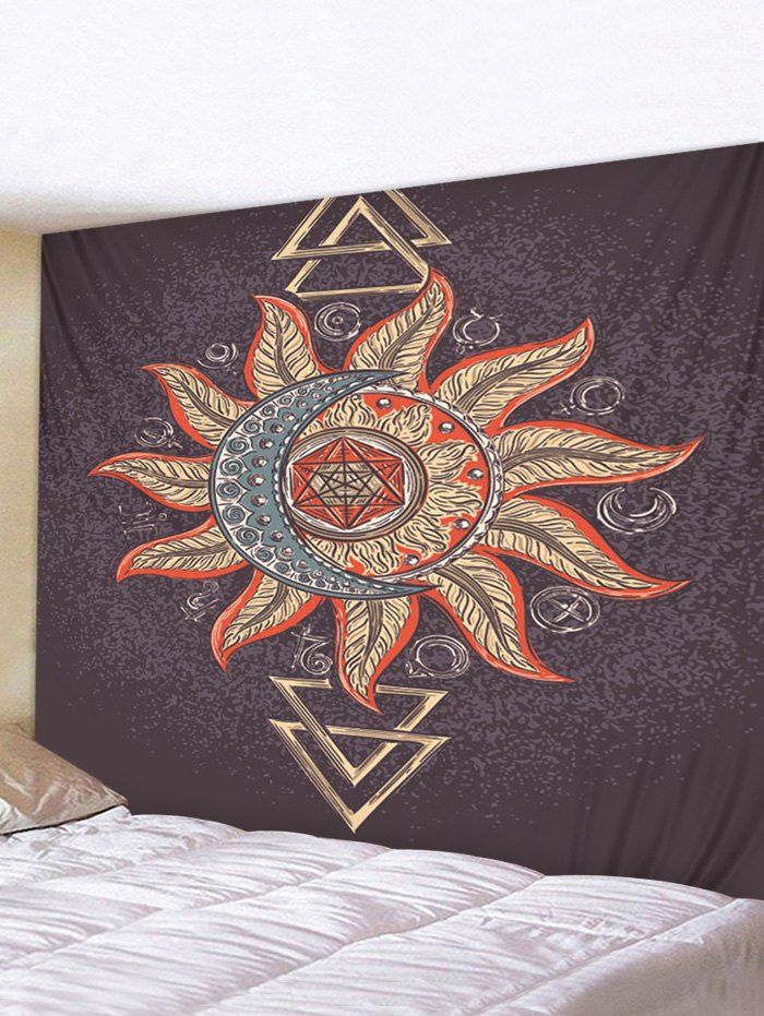 

Totem Sun And Moon Pattern Waterproof Tapestry, Multi-i