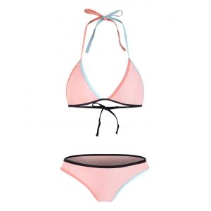 

Colored Bralette Bikini Beachwear, Pink