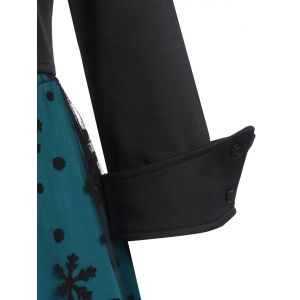 

Snowflake Mesh Panel Vintage Dress, Blue