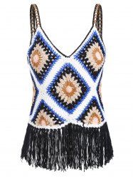Crochet Knit Sleeveless Cover Up Top -  