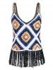 Crochet Knit Sleeveless Cover Up Top -  