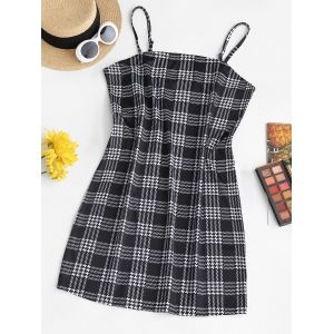 

Plus Size Plaid Slinky Bodycon Cami Dress, Multi