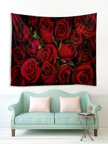 

Rose Flower 3D Printed Home Wall Tapestry, Firebrick