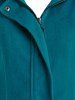 Hooded Faux Fur Insert Wool Blend Coat -  