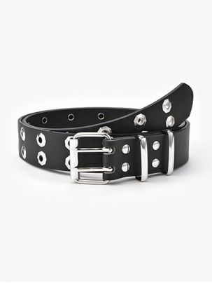 Double Row Octagon Grommet Pin Buckle Belt
