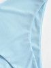 Ribbed Cinched One Shoulder Tankini Swimwear -  