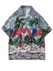 Palm Tree Parrot Beach Scenery Shirt -  