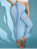 High Waisted Colored Plus Size Skinny Pants -  