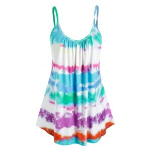 

Plus Size Tie Dye Swing Cami Top, Multi