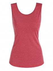 Backless Solid Tank Top -  