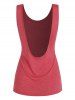 Backless Solid Tank Top -  