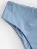 One Shoulder Ring Cutout Underwire High Waist Bikini Swimwear -  